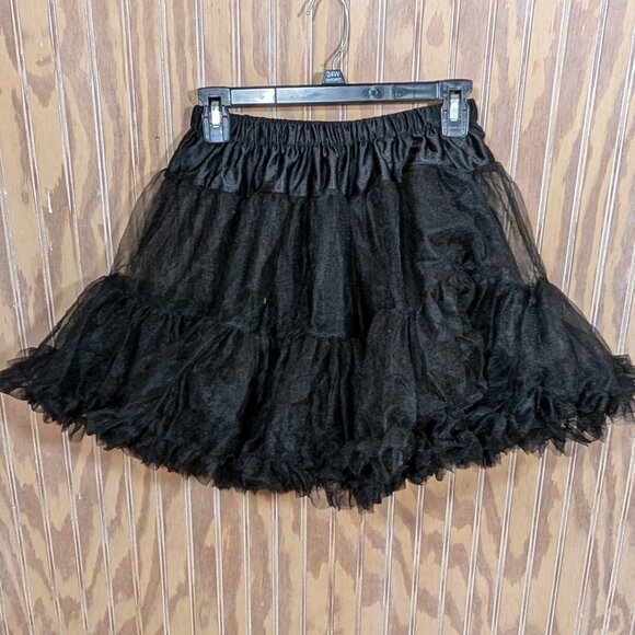 Women's Short Petticoat Skirt by Costumes USA Black Size Medium - Picture 1 of 8